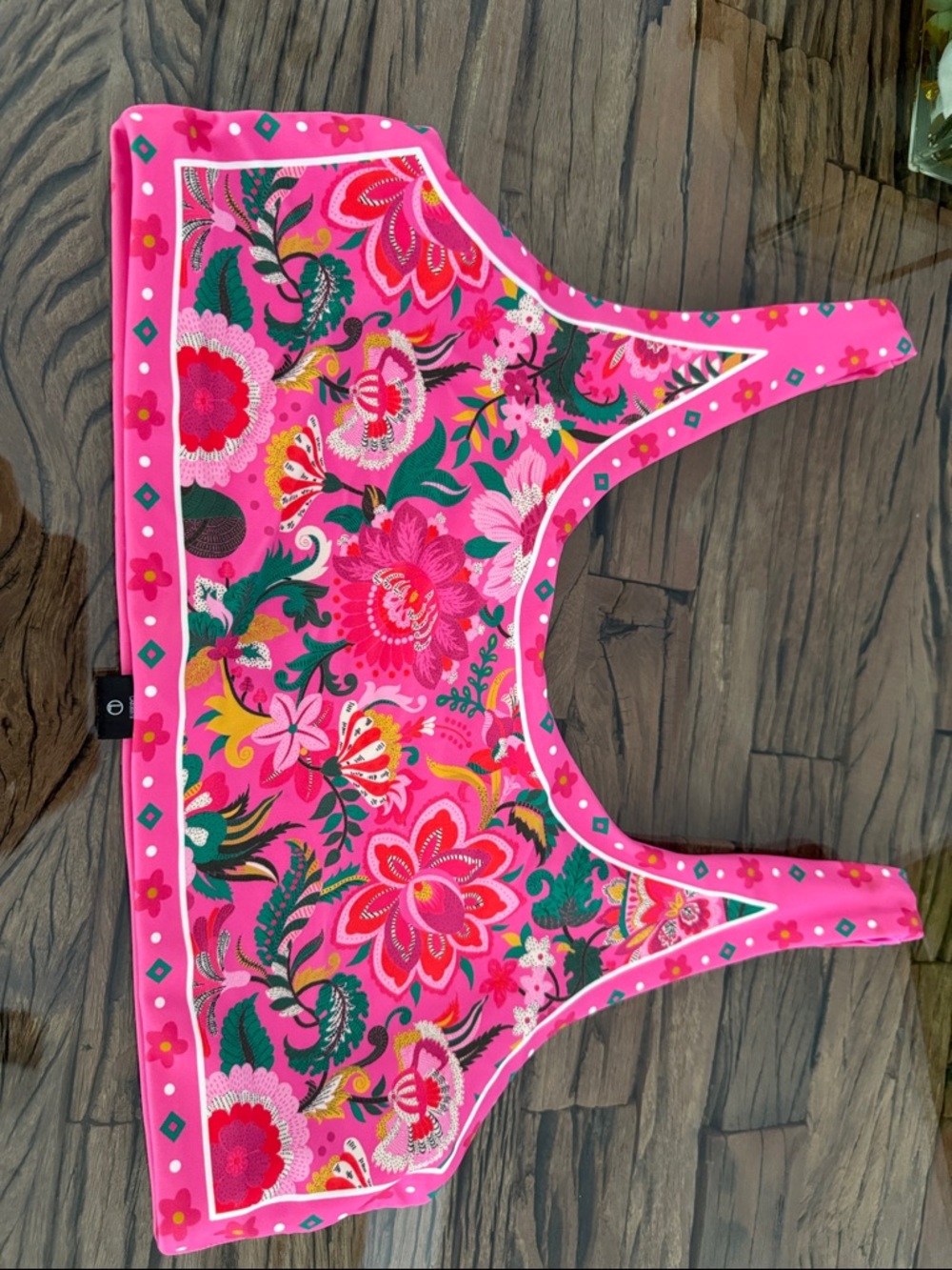 Beach Riot Francis Top Passion Floral Sport Bikini Top Large - Picture 4 of 9